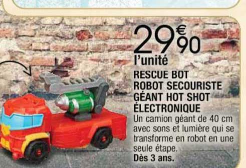 rescue bot robot secouriste géant hot shot électronique