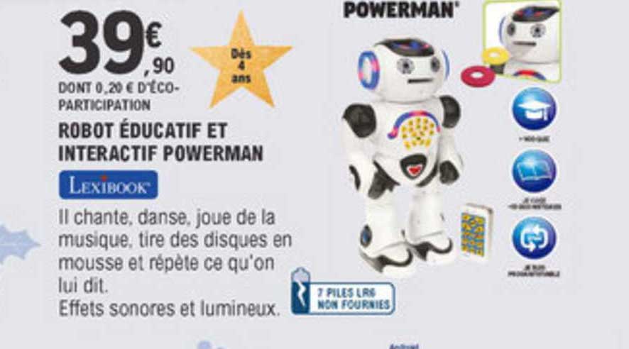 Robot éducatif Et Interactif Powerman Lexibook