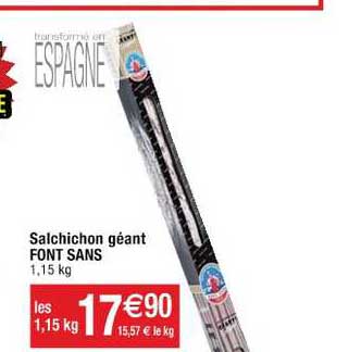 salchichon géant font sans
