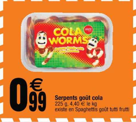 serpents goût cola worms