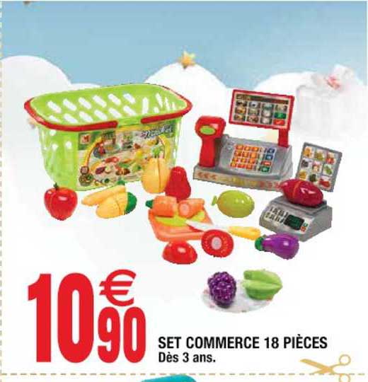 set commerce 18 pièces