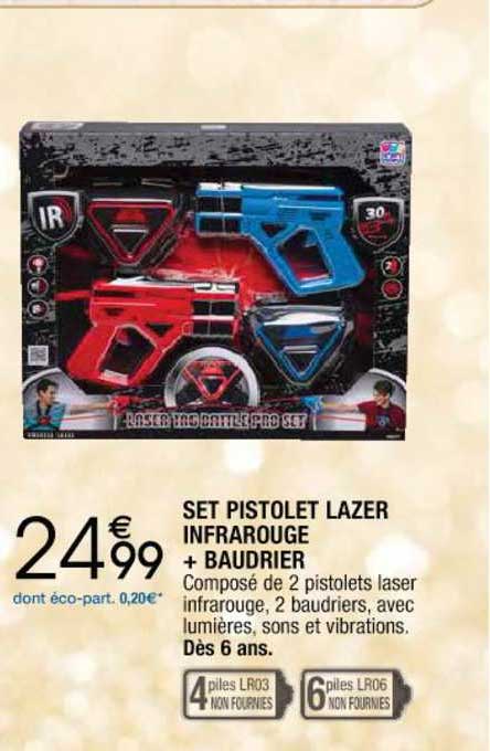 set pistolet lazer infrarouge + baudrier