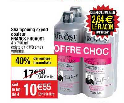 shampooing expert couleur franck provost 40% de remise immédiate