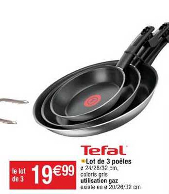 Tefal Lot De 3 Poêles