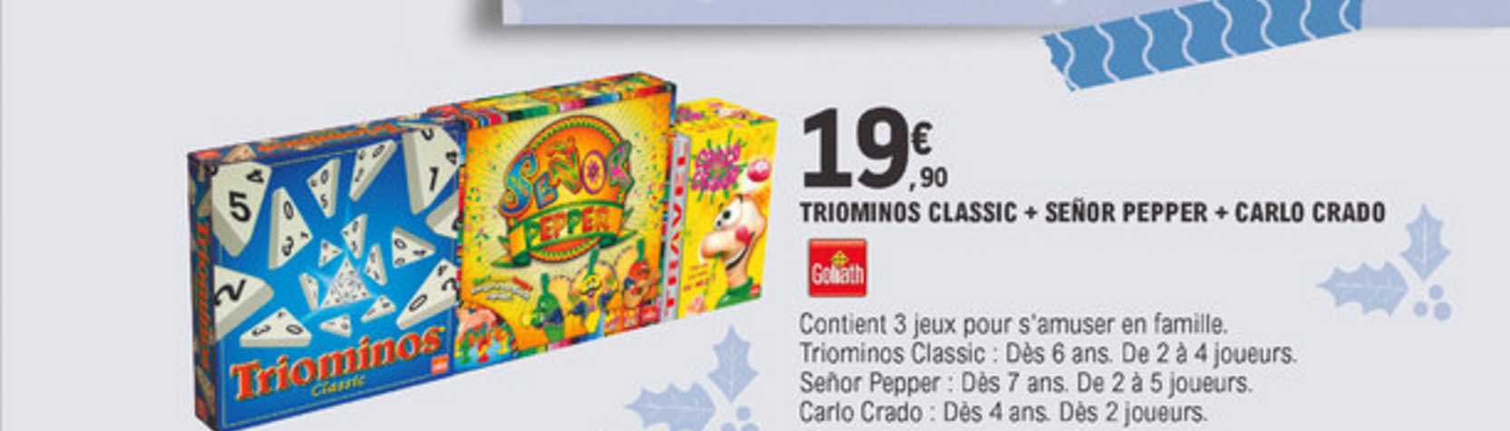 triominos classic + senor peppier + carlo crado goliath