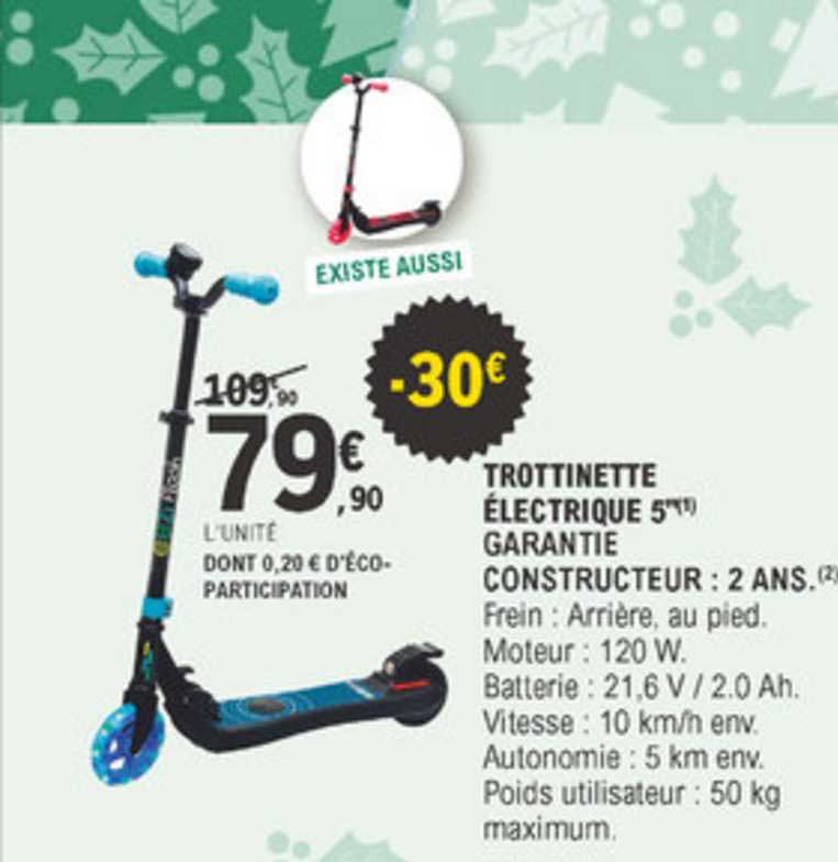 trottinette électrique garantie constructeur