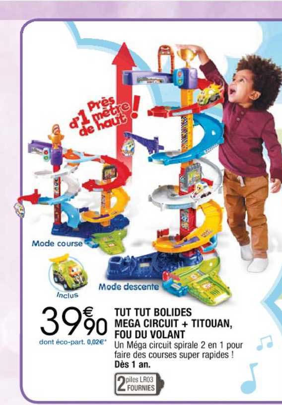 tut tut bolides mega circuit +  titouan, fou du volant