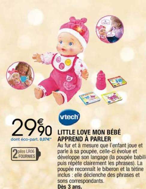 vtech little love mon bébé apprend à parler