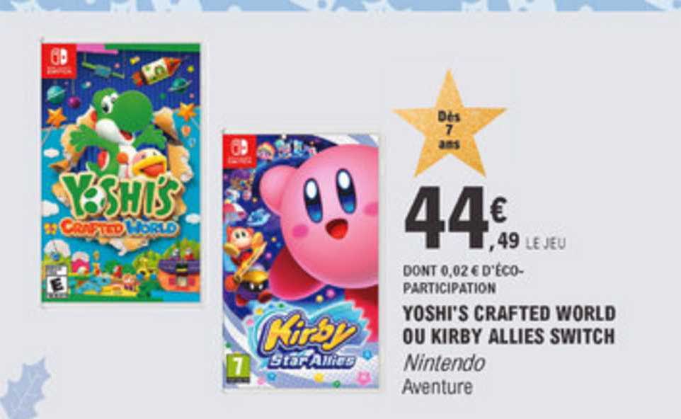 yoshi's crafeted world ou kirby allies switch nintendo