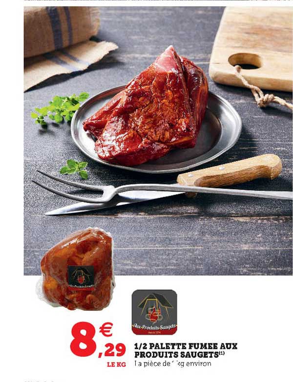 1-2 Palette Fumée Aux Produits Saugets