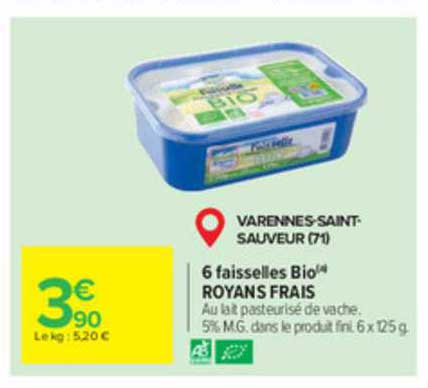 6 Faisselles Bio Royans Frais
