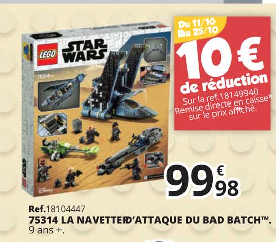 75314 la navette d'attaque du bad batch