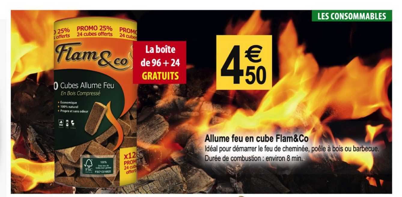 allume feu en cube flam&co