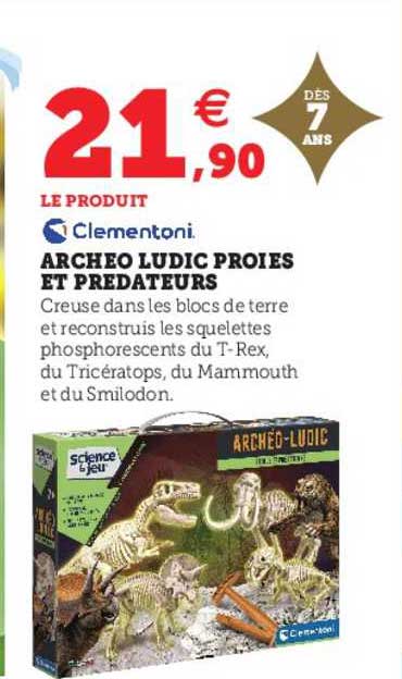 archeo ludic proies et prédateurs clementoni