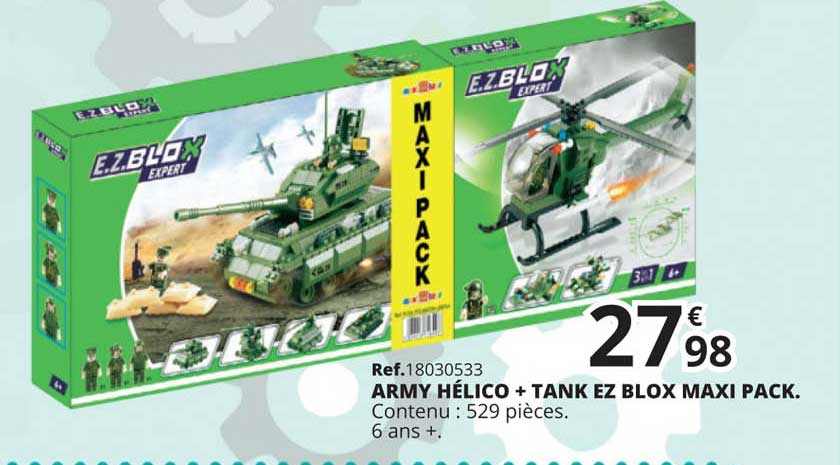 Army Hélico + Tank Ez Blox Maxi Pack