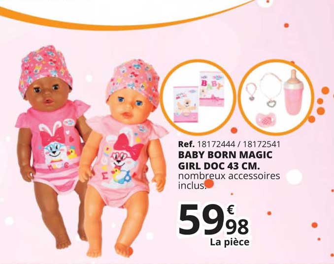 baby born magic girl doc 43 cm