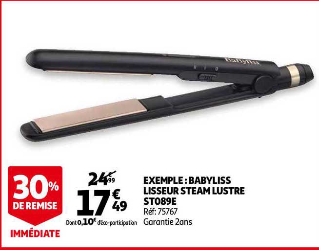 babyliss lisseur steam lustre sto89e