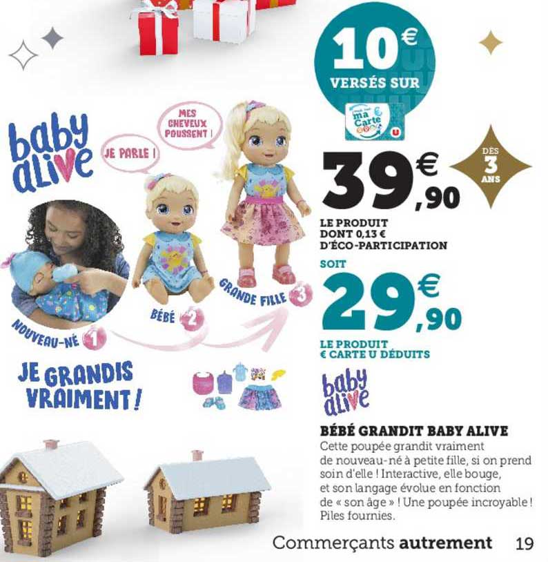 bébé grandit baby alive