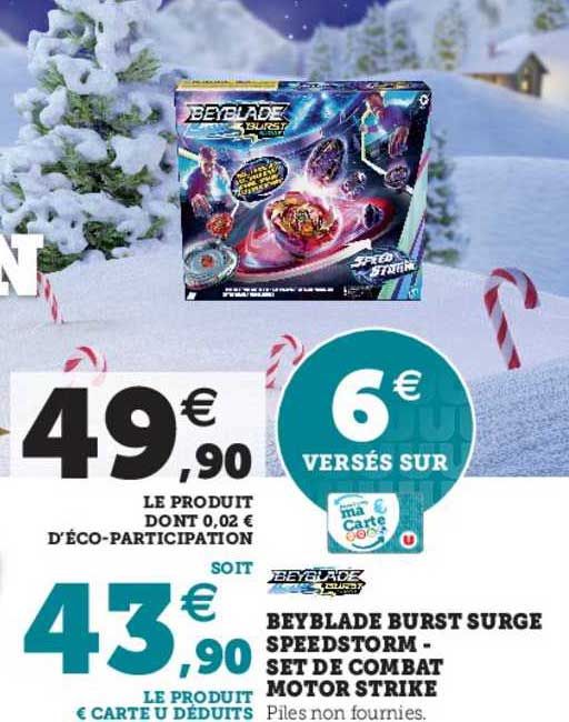 beyblade burst surge speedstorm - set de combat motor strike