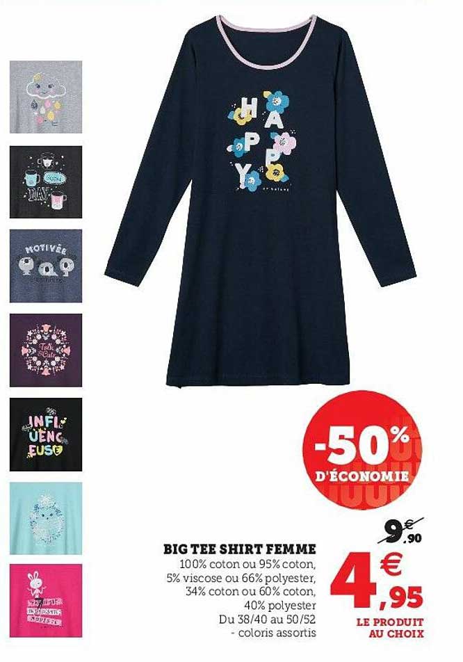 big tee shirt femme