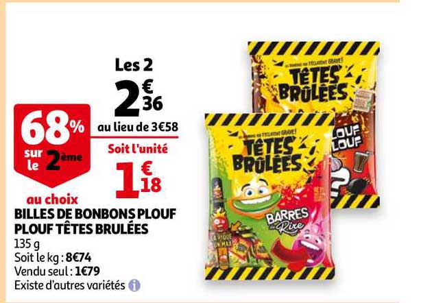 billes de bonbons plouf plouf têtes brulées