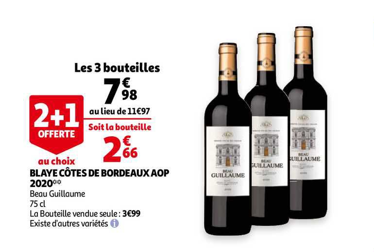 blaye côtes de bordeaux aop 2020 beau guillaume
