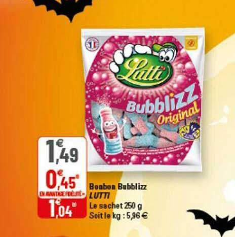 bonbon bubblizz lutti