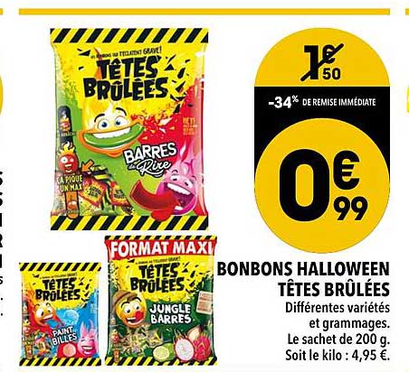 bonbons halloween têtes brûlées