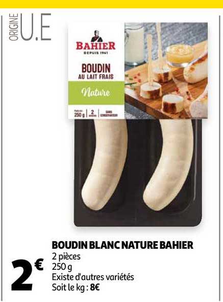 Boudin Blanc Nature Bahier