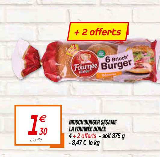 brioch'burger sésame la fournée dorée
