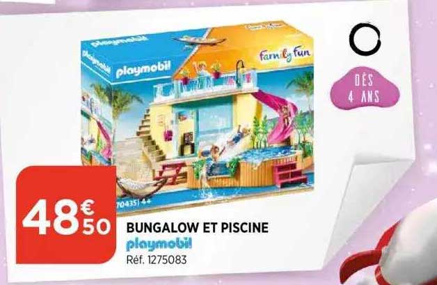 bungalow et piscine playmobil