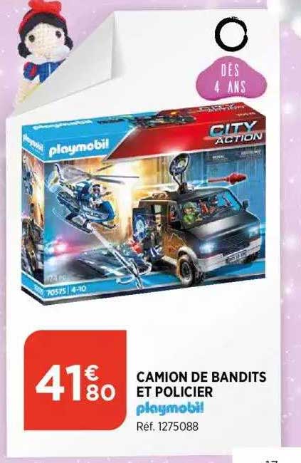 camion de bandits et policier playmobil