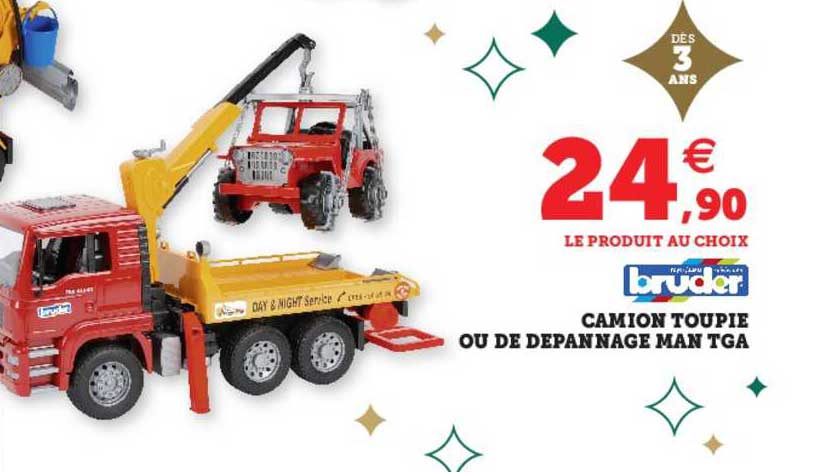 camion toupie ou de dépannage man tga bruder