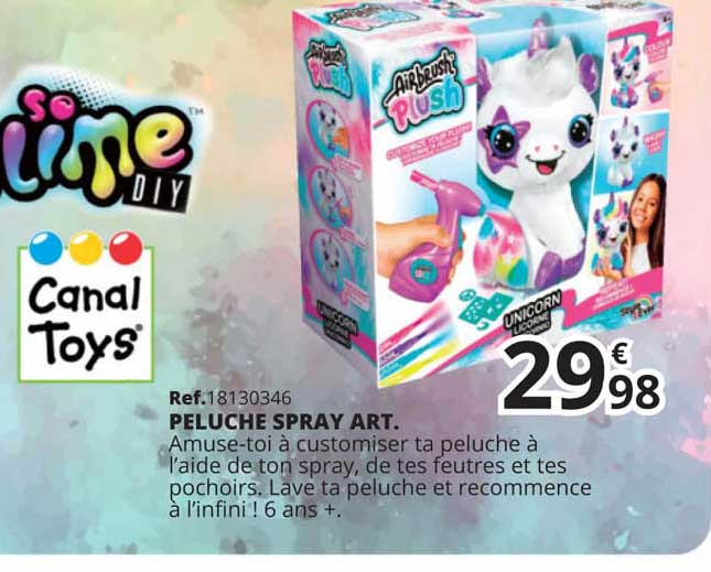 canal toys peluche spray art