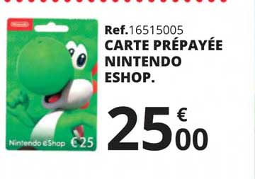 carte prépayée nintendo eshop.