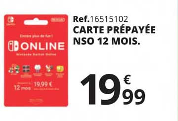 carte prépayée nso 12 mois.