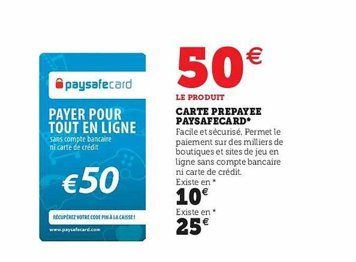 carte prépayée paysafecard