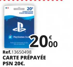 carte prépayée psn