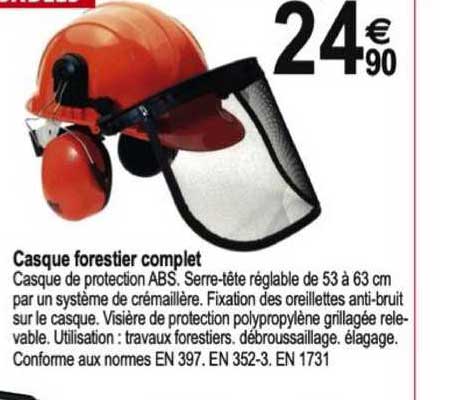casque forestier complet