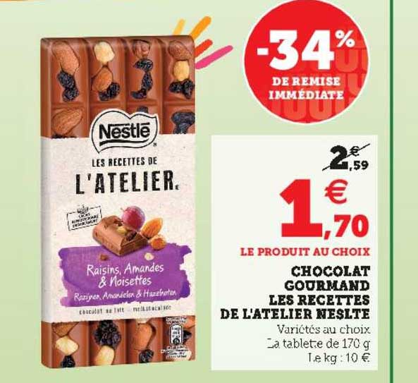 chocolat gourmand les recettes de l'atelier nestlé