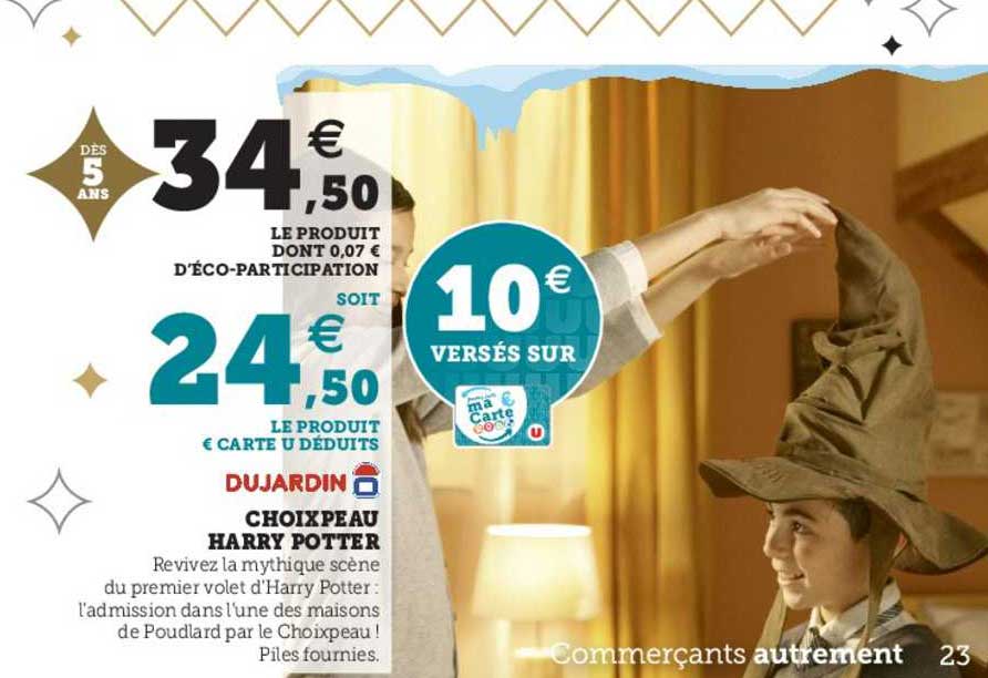 choixpeau harry potter dujardin