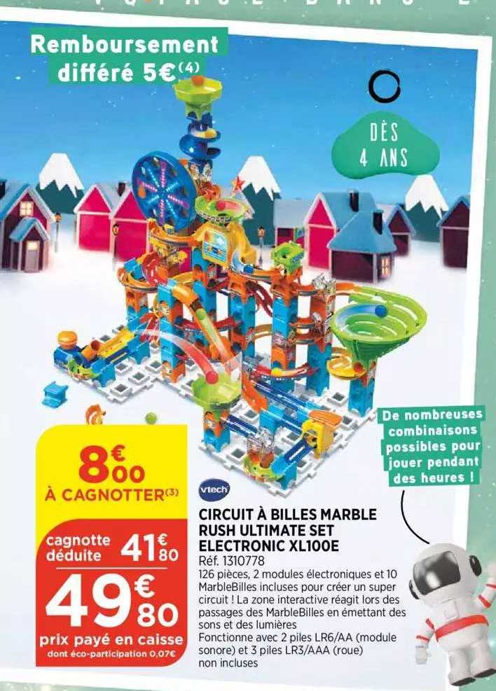circuit à billes marble rush ultimate set electronic xl100e