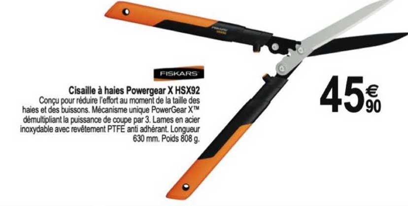 cisaille à haies powergear x hsx92 fiskars