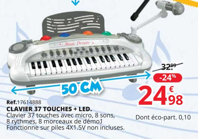 clavier 37 touches + led.