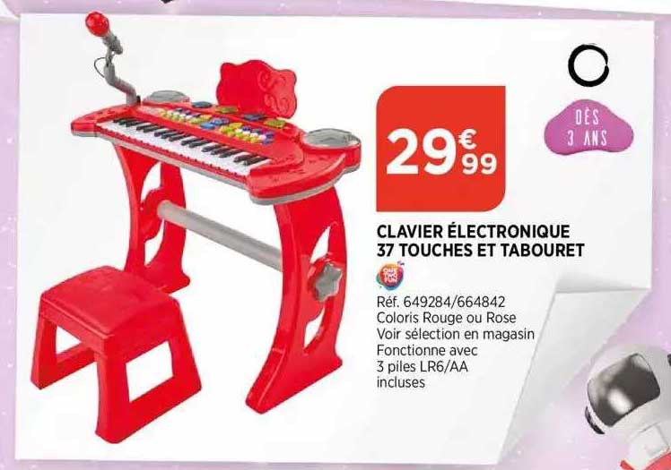 clavier électronique 37 touches et tabouret