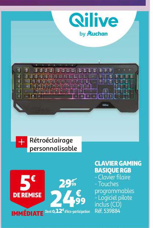 clavier gaming basique rgb