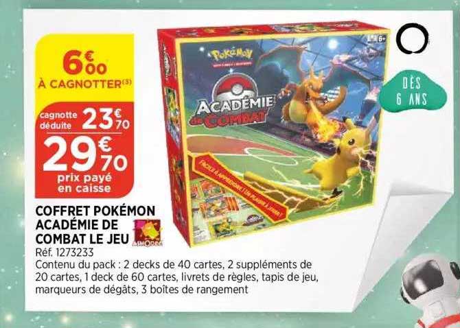 coffret pokémon académie de combat le jeu