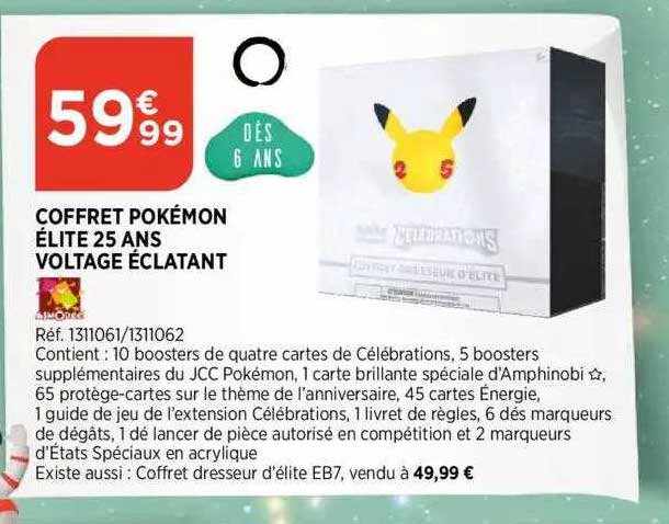 coffret pokémon élite 25 ans voltage éclatant