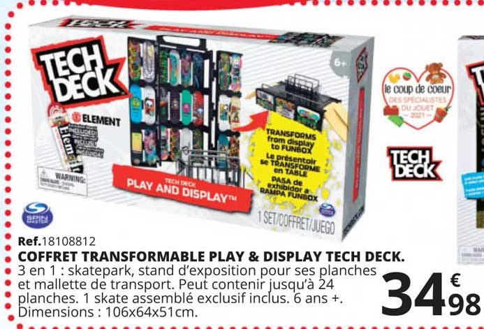 coffret tranformable play & display tech deck.