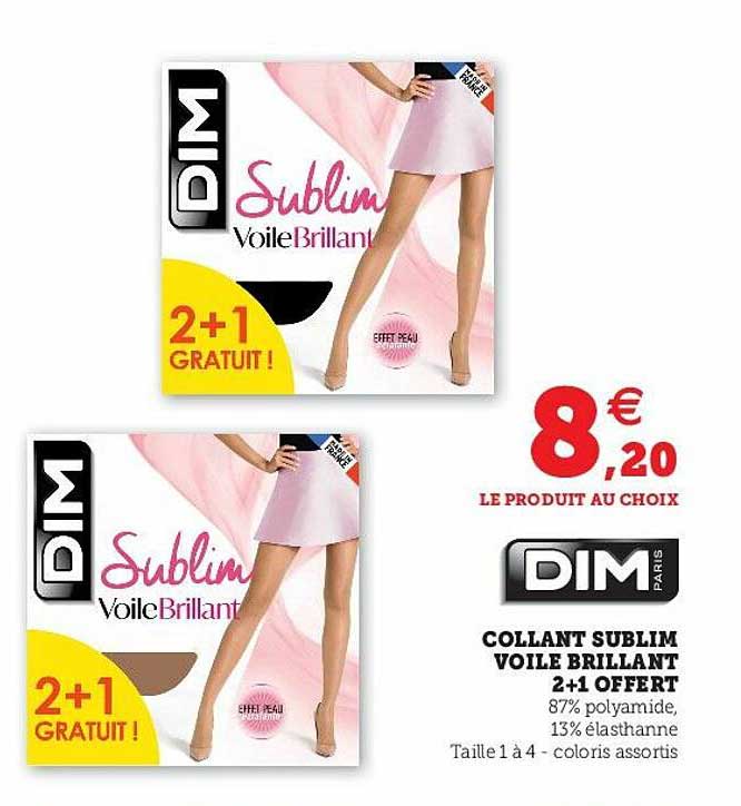 collant sublim voile brillant 2+1 offert dim